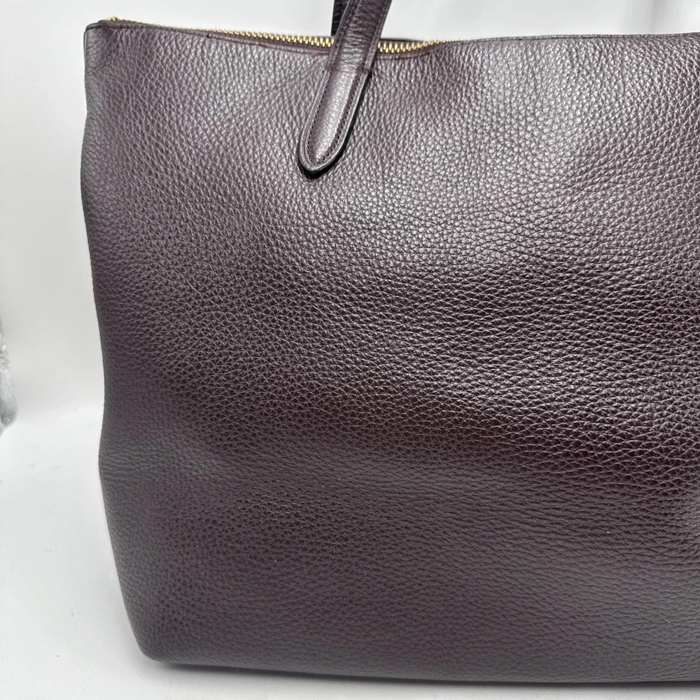 Coach Taylor Pebbled Leather Tote Bag Purse Brown-See‎ Photos 10Hx11W